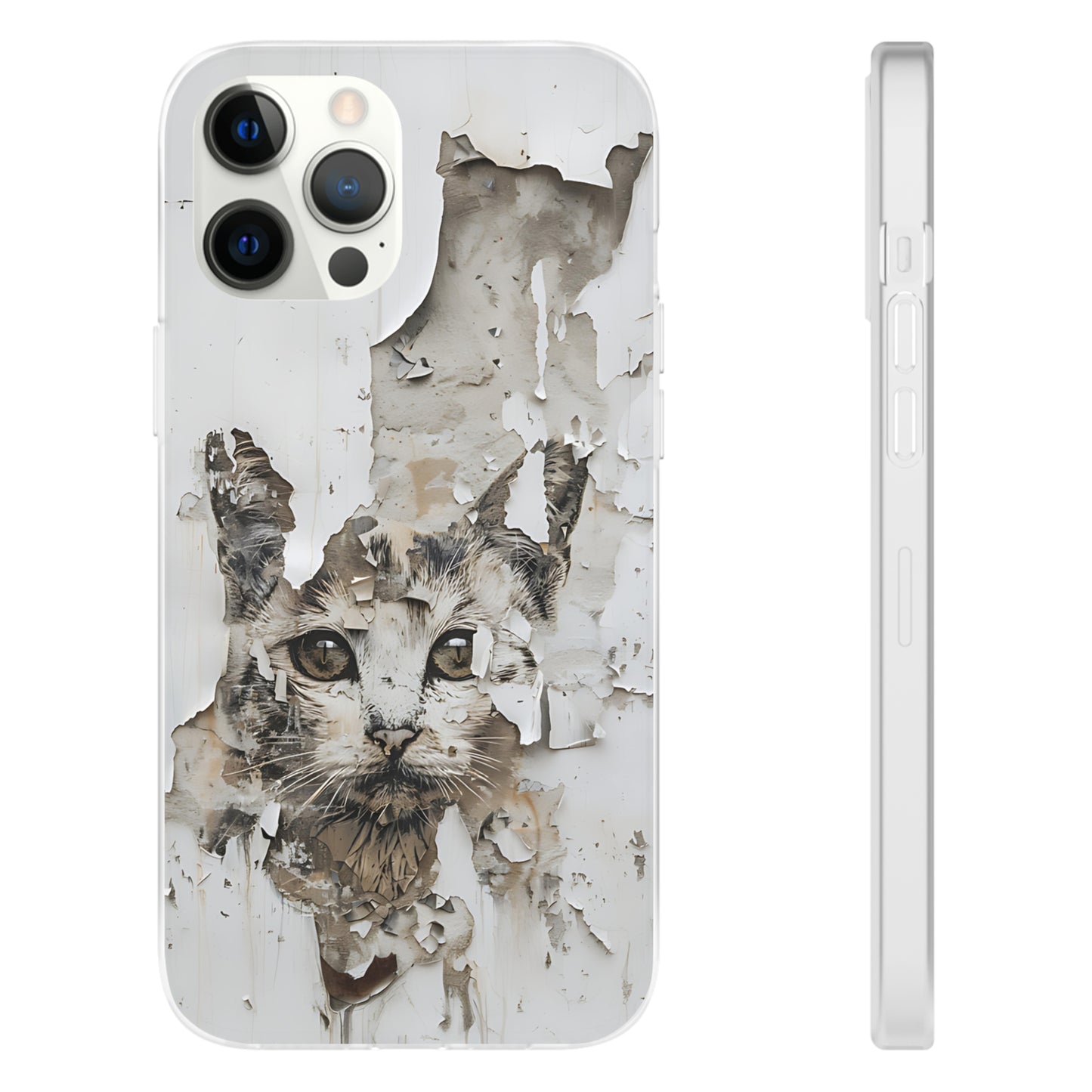 Vhils inspired grafitti Cat Phone Case