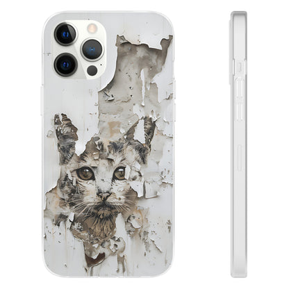 Vhils inspired grafitti Cat Phone Case