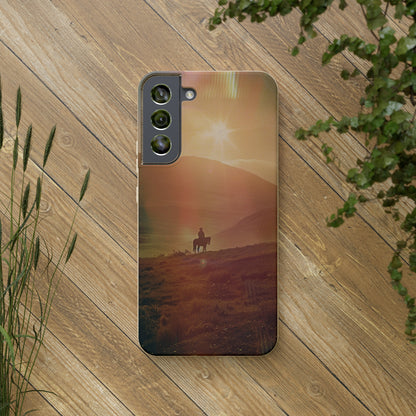 Horse rider cinematic Biodegradable Phone Case | iPhone / Samsung