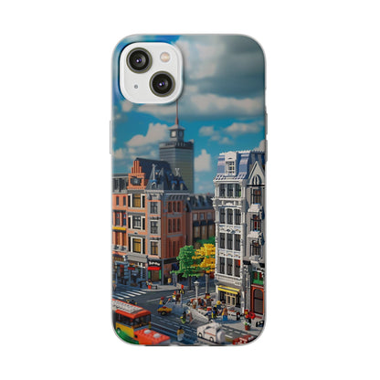 Lego style street scene protective phone case