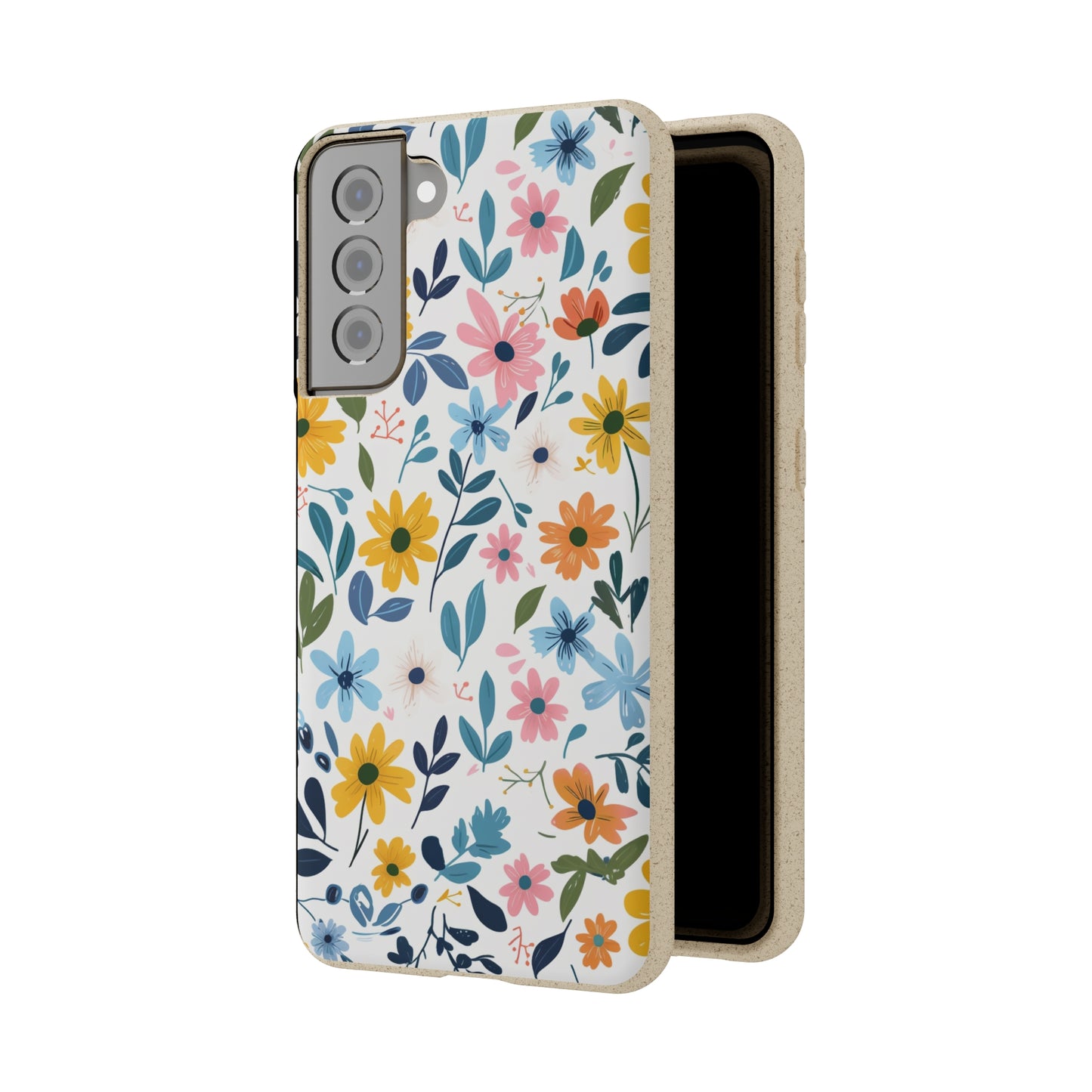 Pastel Flowers Biodegradable Phone Case | iPhone / Samsung