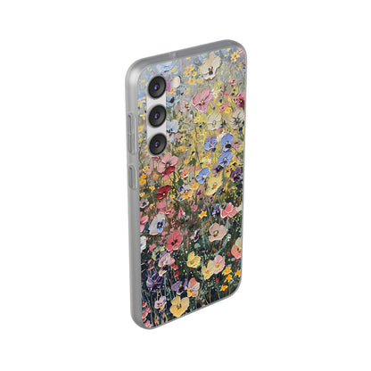 Damien Hirst Inspired Oil on Canvas Flowers | iPhone/Samsung | Slimline Phone Case