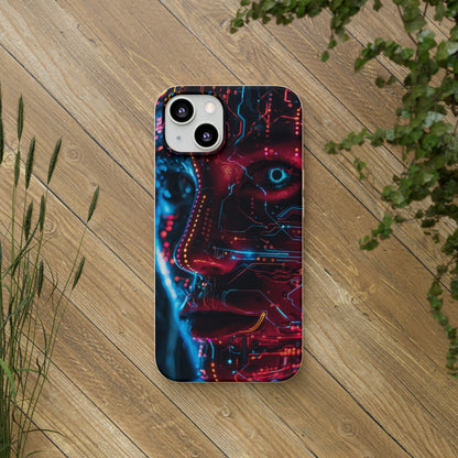 Cyberpunk woman Biodegradable Phone Case | iPhone / Samsung