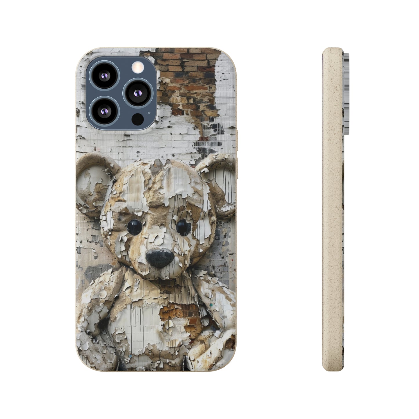 Vhils inspired Teddy Bear Biodegradable Phone Case | iPhone / Samsung