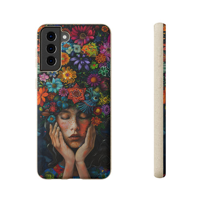 Flower woman Biodegradable Phone Case | iPhone / Samsung