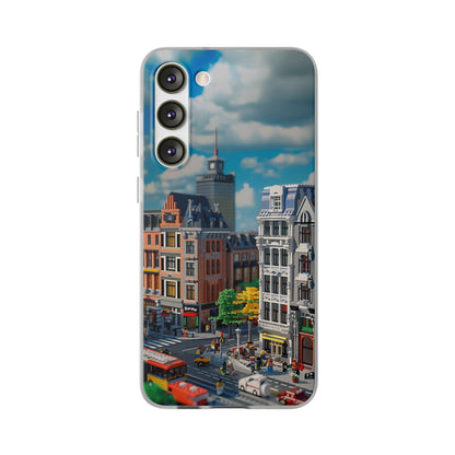 Lego style street scene protective phone case