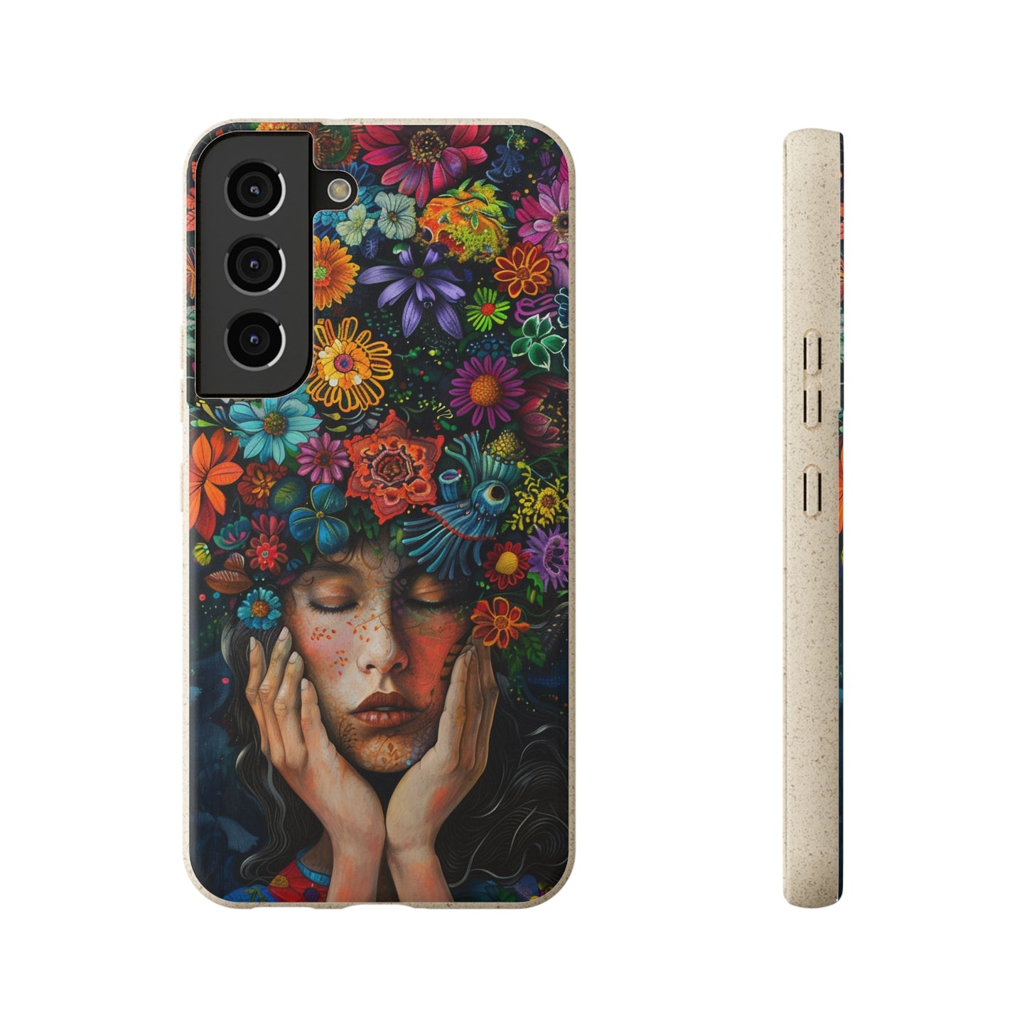 Flower woman Biodegradable Phone Case | iPhone / Samsung