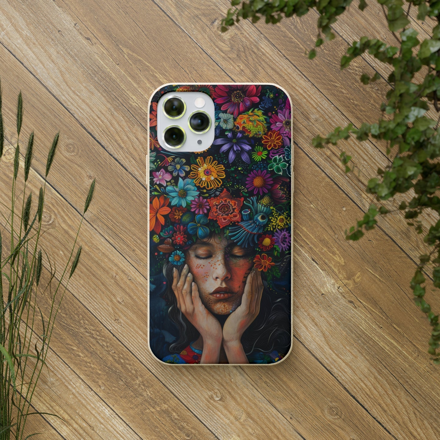 Flower woman Biodegradable Phone Case | iPhone / Samsung