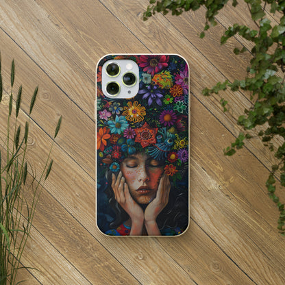 Flower woman Biodegradable Phone Case | iPhone / Samsung