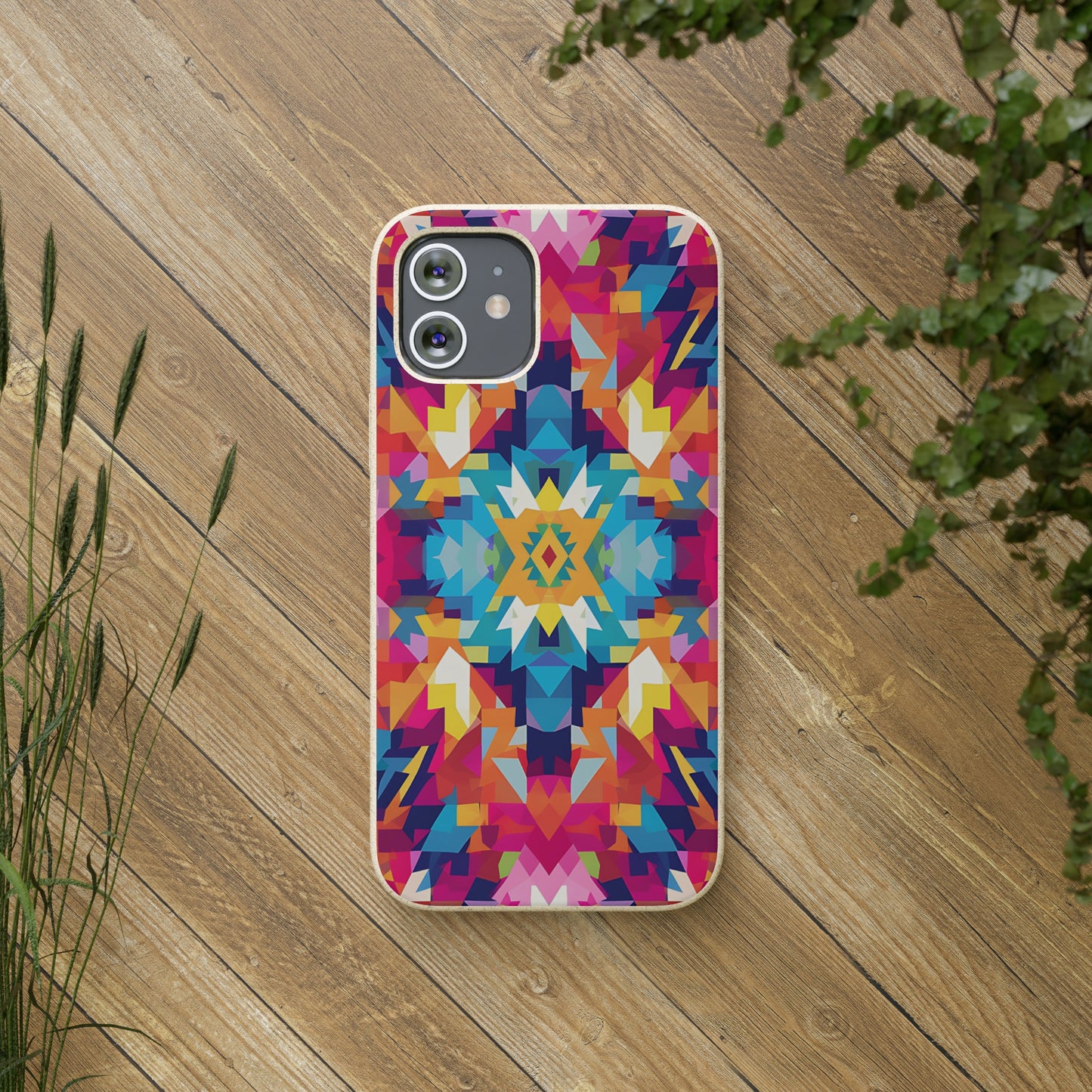 Bold, colourful pattern Biodegradable Phone Case | iPhone / Samsung