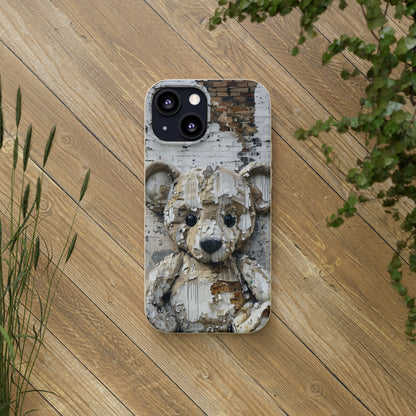 Vhils inspired Teddy Bear Biodegradable Phone Case | iPhone / Samsung