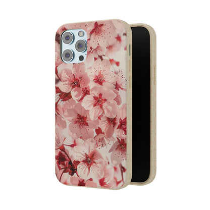 Pink Flowers Biodegradable Phone Case | iPhone / Samsung