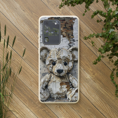 Vhils inspired Teddy Bear Biodegradable Phone Case | iPhone / Samsung