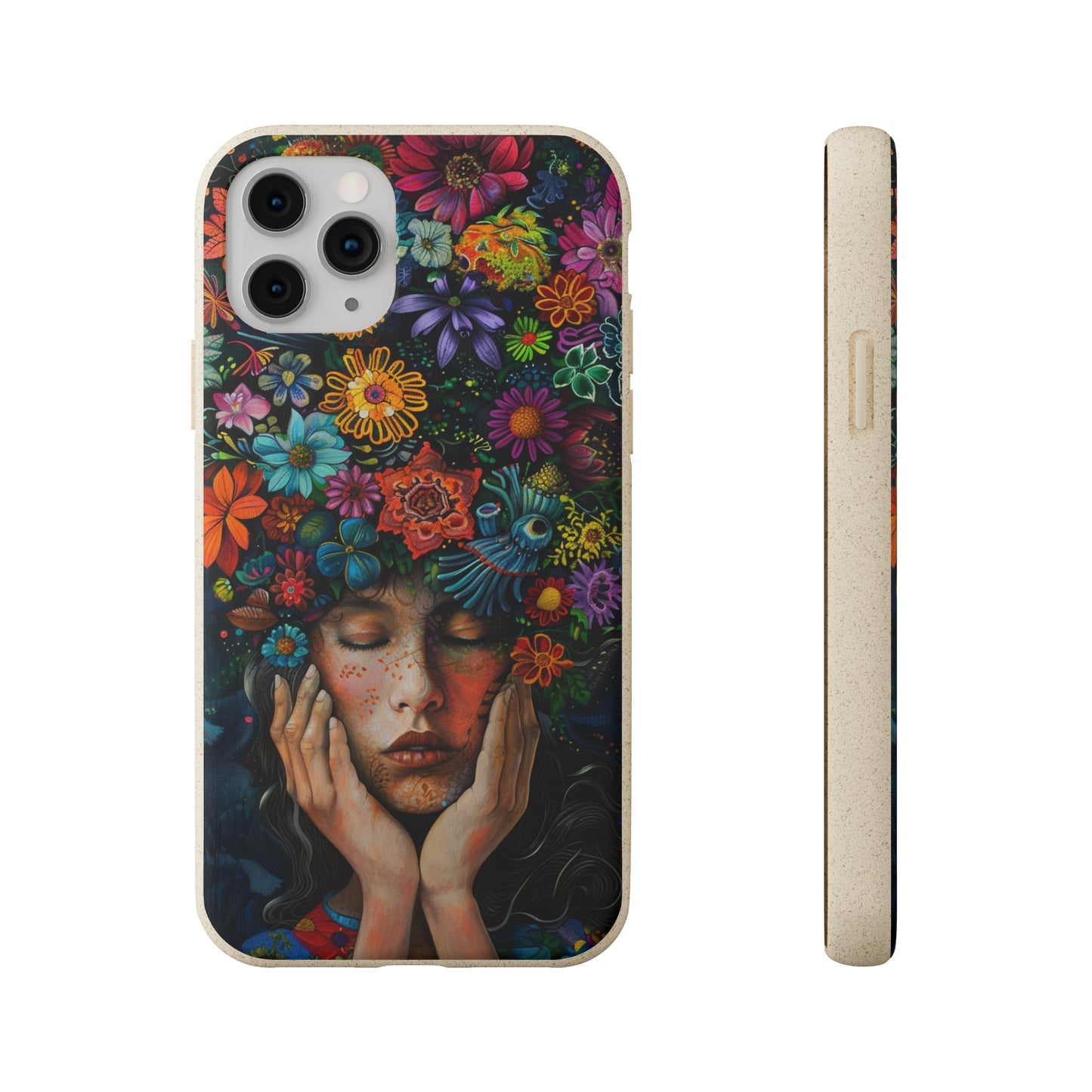 Flower woman Biodegradable Phone Case | iPhone / Samsung