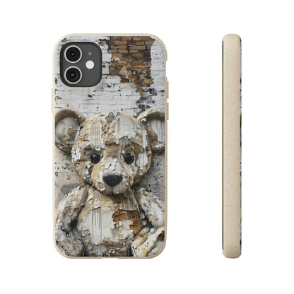 Vhils inspired Teddy Bear Biodegradable Phone Case | iPhone / Samsung