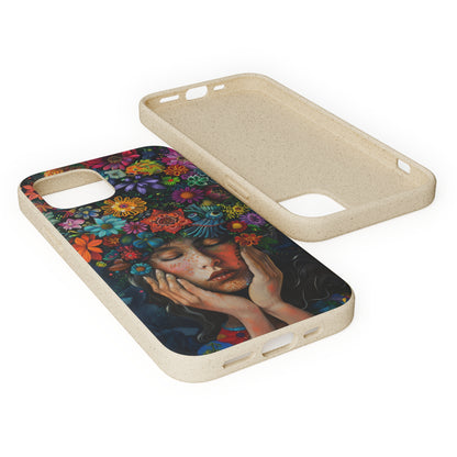 Flower woman Biodegradable Phone Case | iPhone / Samsung