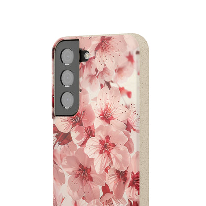 Pink Flowers Biodegradable Phone Case | iPhone / Samsung