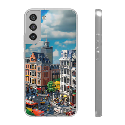 Lego style street scene protective phone case