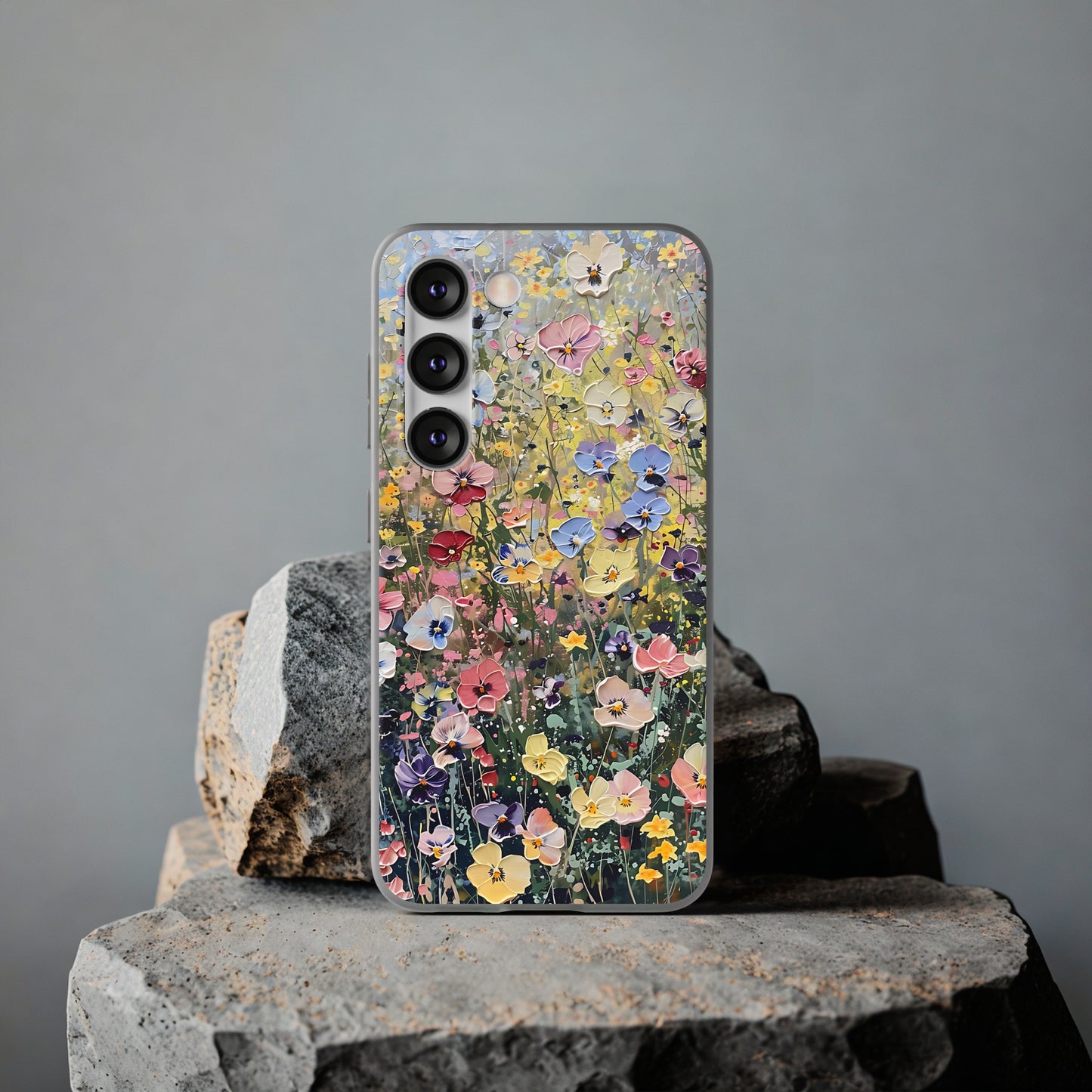 Damien Hirst Inspired Oil on Canvas Flowers | iPhone/Samsung | Slimline Phone Case