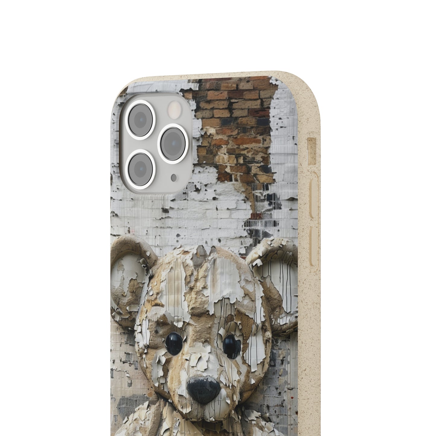 Vhils inspired Teddy Bear Biodegradable Phone Case | iPhone / Samsung