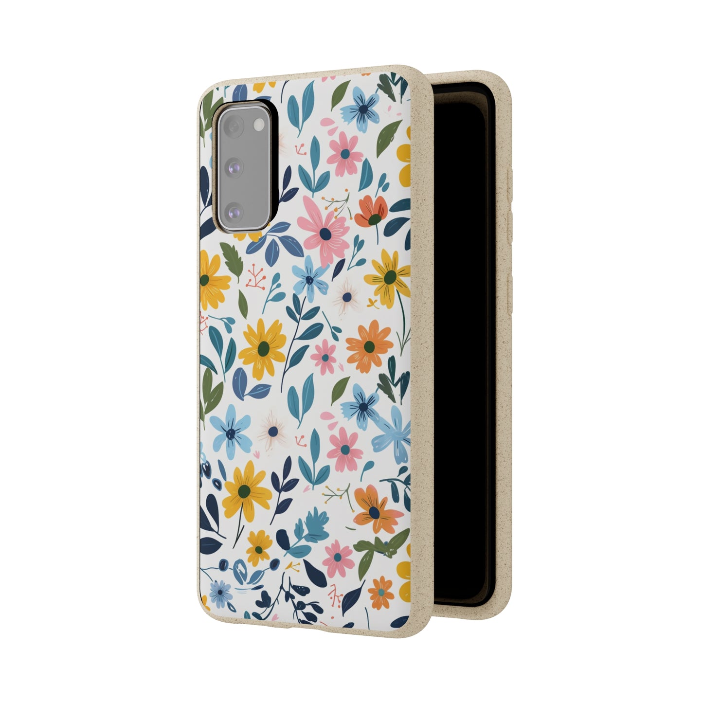 Pastel Flowers Biodegradable Phone Case | iPhone / Samsung