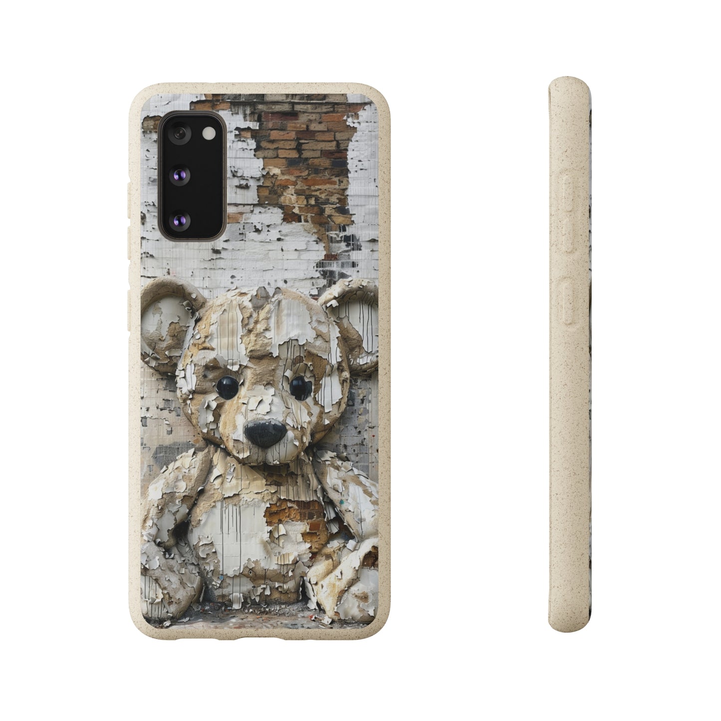 Vhils inspired Teddy Bear Biodegradable Phone Case | iPhone / Samsung