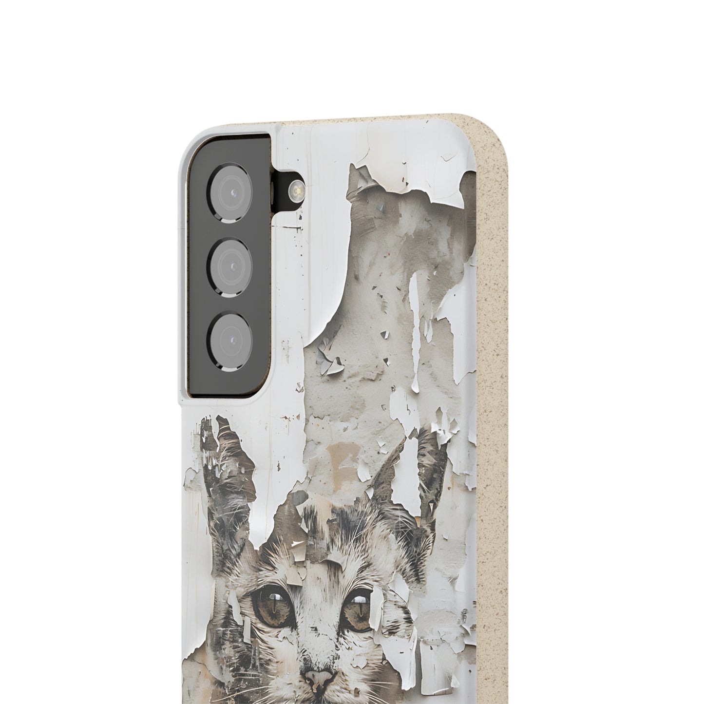 Vhils inspired Cat grafitti Biodegradable Phone Case | iPhone / Samsung