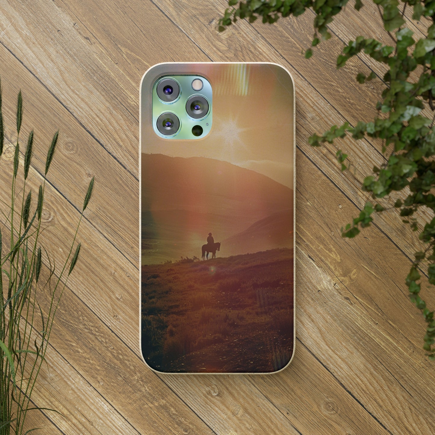 Horse rider cinematic Biodegradable Phone Case | iPhone / Samsung