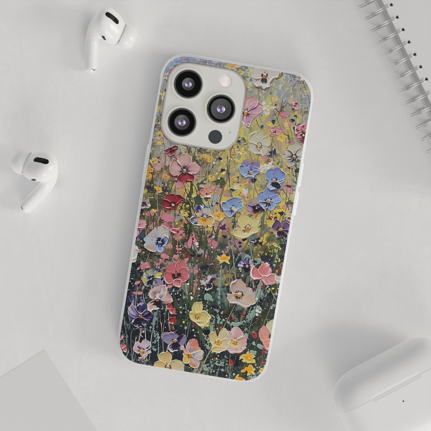 Damien Hirst Inspired Oil on Canvas Flowers | iPhone/Samsung | Slimline Phone Case