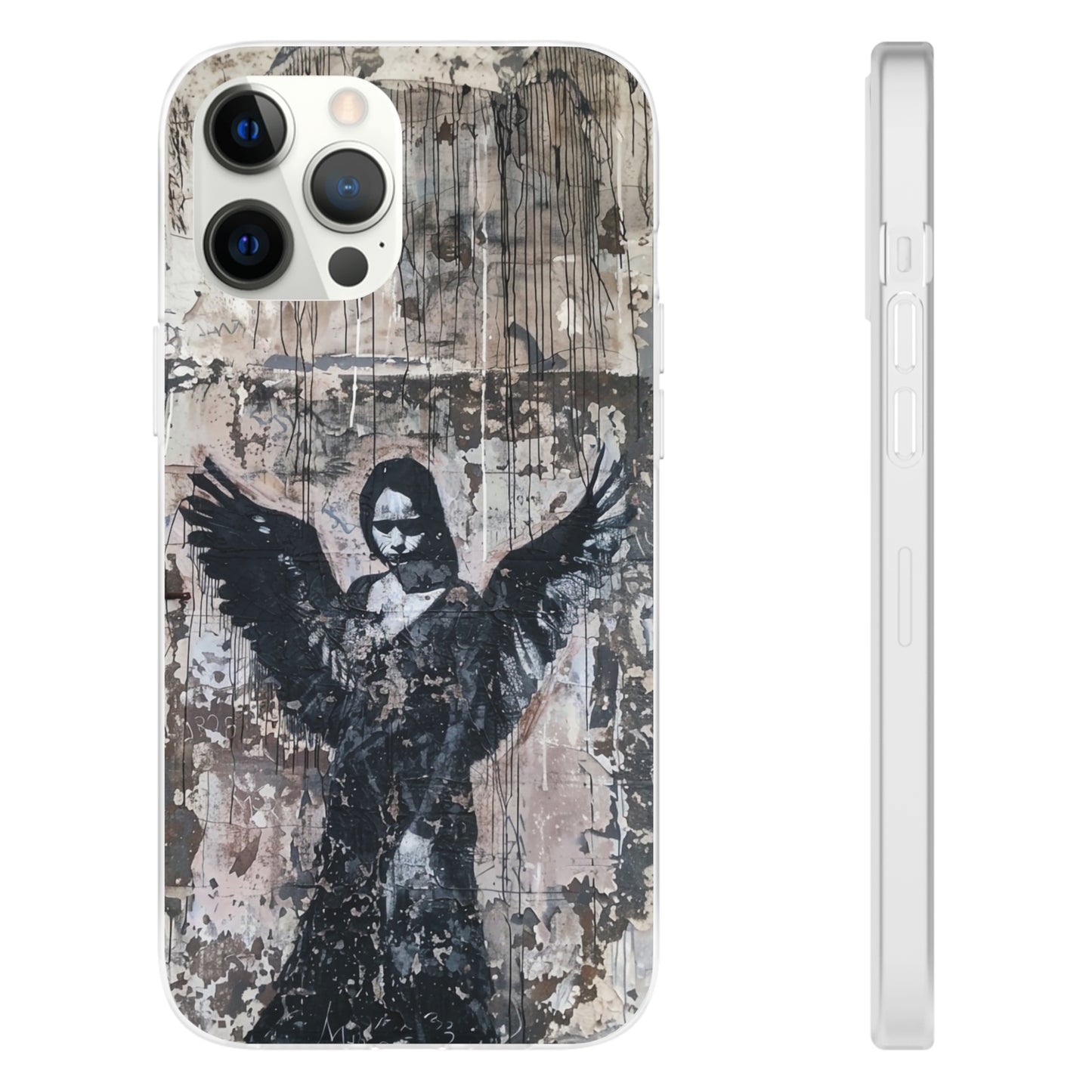 Vhils inspired Gothic Dark Angel Phone Case