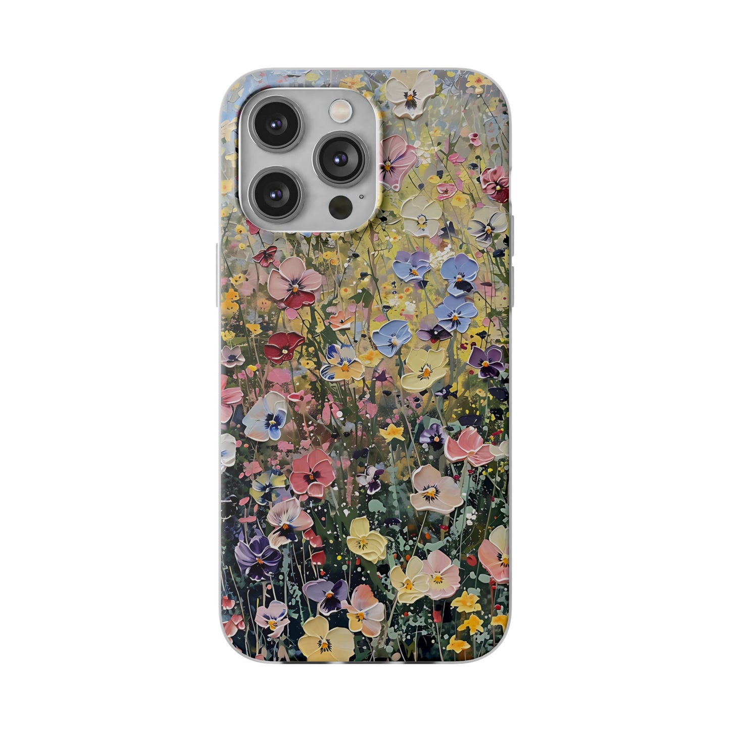 Damien Hirst Inspired Oil on Canvas Flowers | iPhone/Samsung | Slimline Phone Case