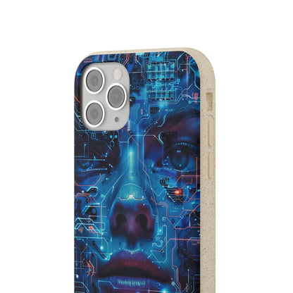 Cyberpunk woman Biodegradable Phone Case | iPhone / Samsung