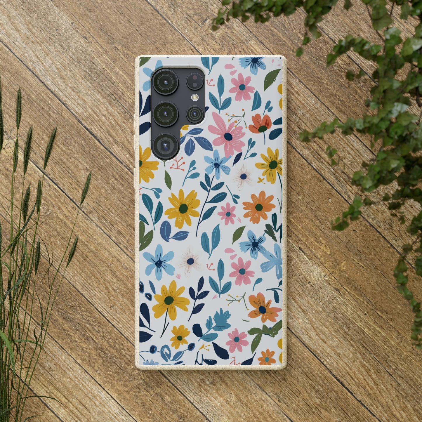 Pastel Flowers Biodegradable Phone Case | iPhone / Samsung