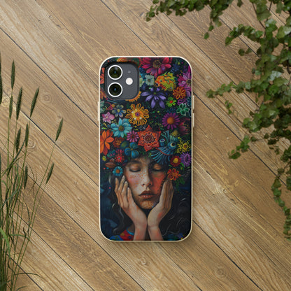 Flower woman Biodegradable Phone Case | iPhone / Samsung