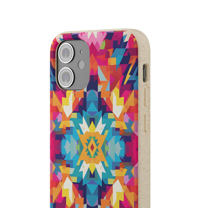 Bold, colourful pattern Biodegradable Phone Case | iPhone / Samsung