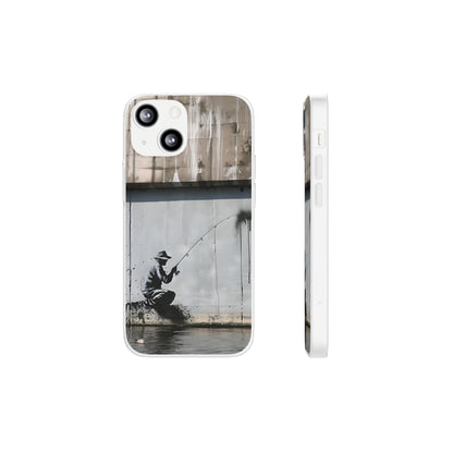 Banksy inspired man fishing | iPhone/Samsung | Slimline Phone Case