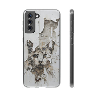 Vhils inspired grafitti Cat Phone Case