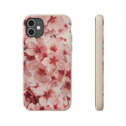 Pink Flowers Biodegradable Phone Case | iPhone / Samsung