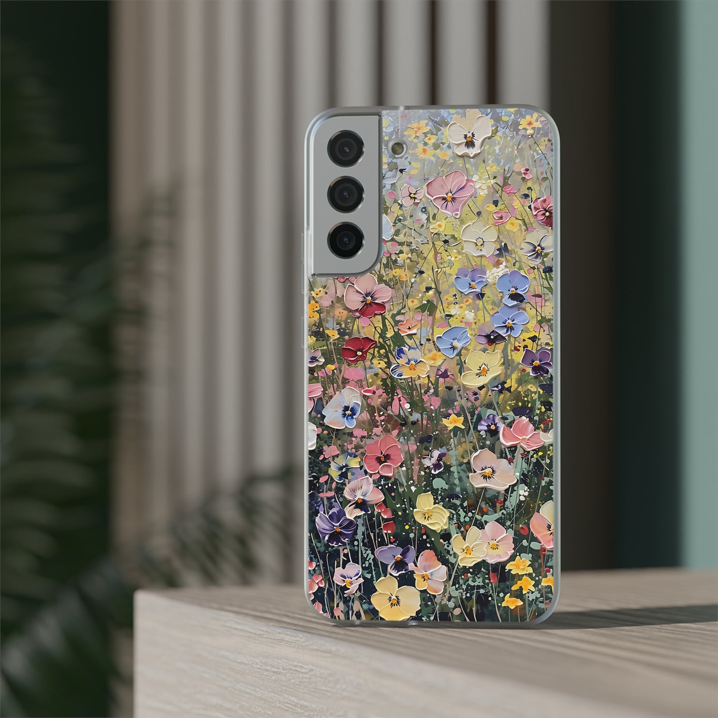 Damien Hirst Inspired Oil on Canvas Flowers | iPhone/Samsung | Slimline Phone Case