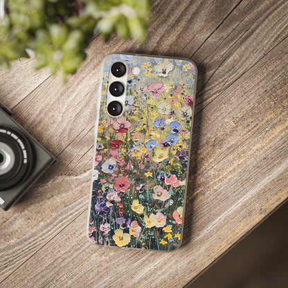 Damien Hirst Inspired Oil on Canvas Flowers | iPhone/Samsung | Slimline Phone Case