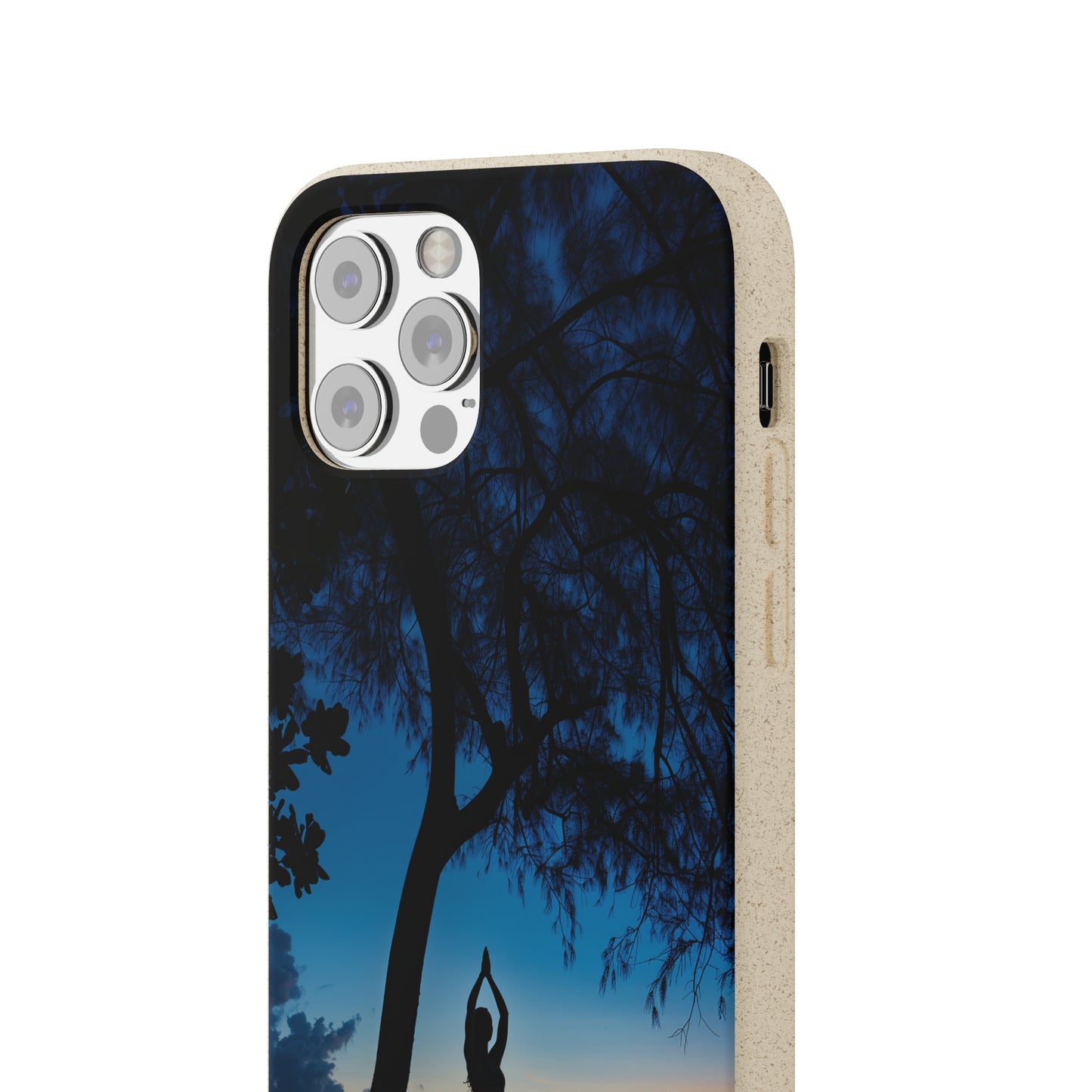 Yoga pose at Sunset on the beach Biodegradable Phone Case | iPhone / Samsung