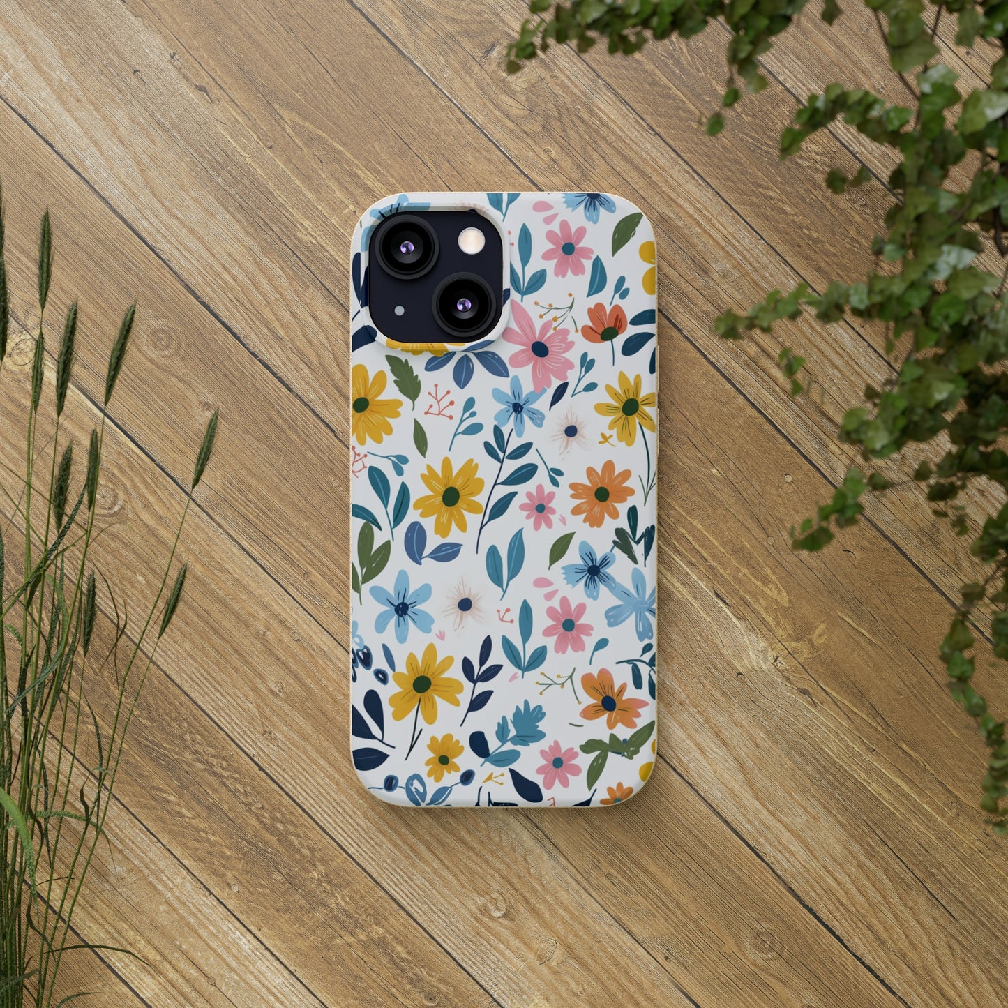 Pastel Flowers Biodegradable Phone Case | iPhone / Samsung