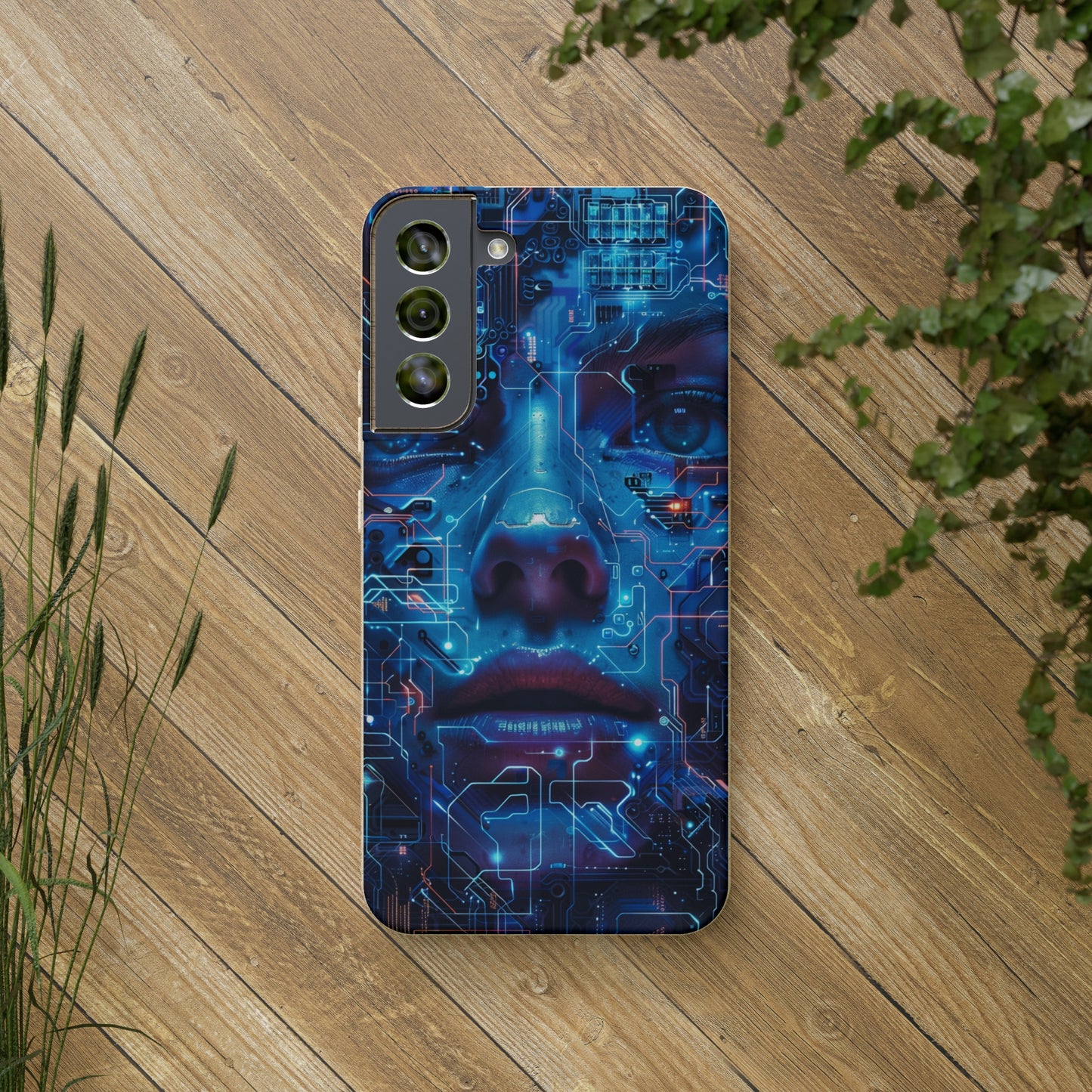 Cyberpunk woman Biodegradable Phone Case | iPhone / Samsung