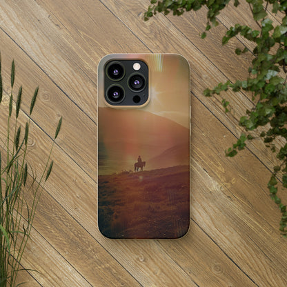 Horse rider cinematic Biodegradable Phone Case | iPhone / Samsung