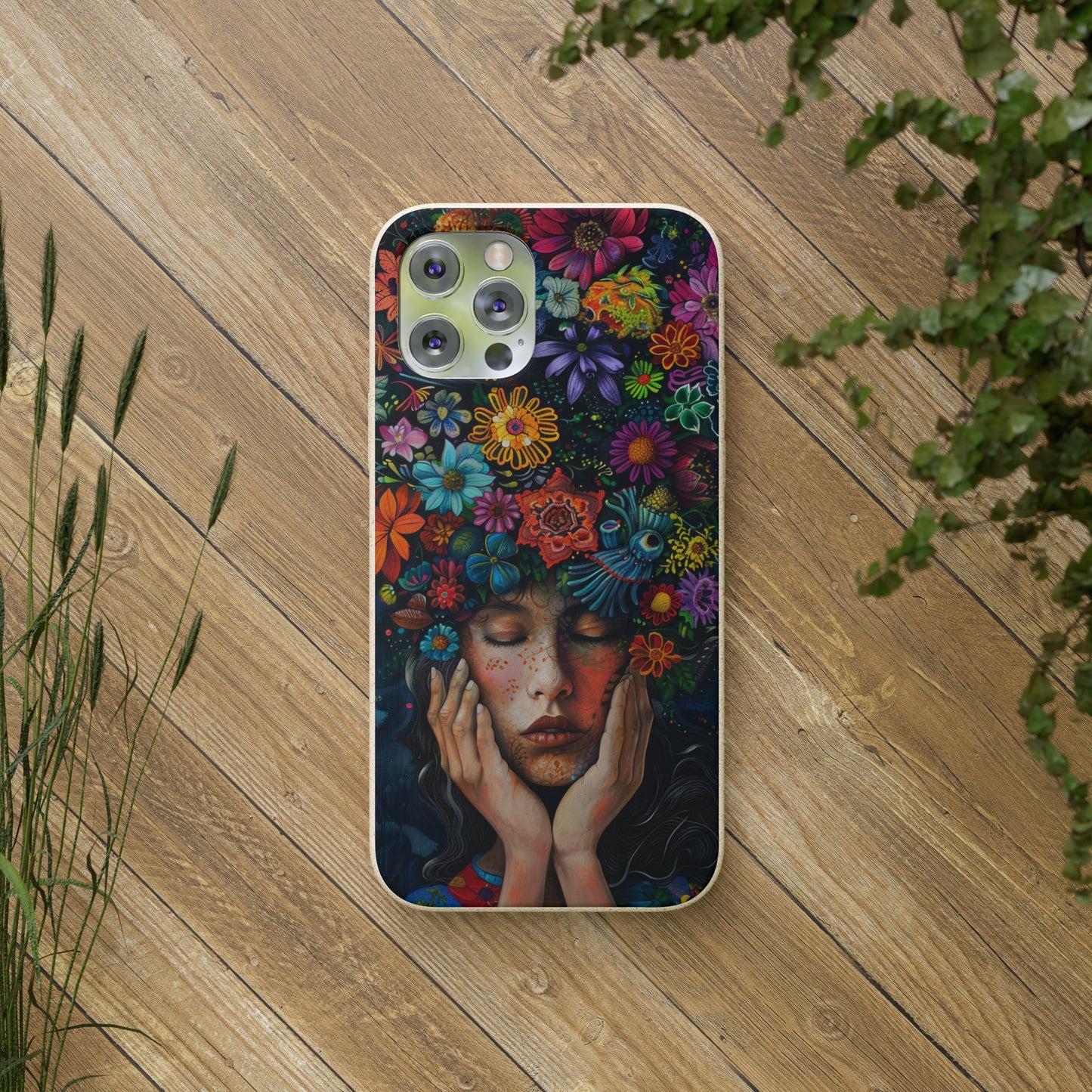 Flower woman Biodegradable Phone Case | iPhone / Samsung