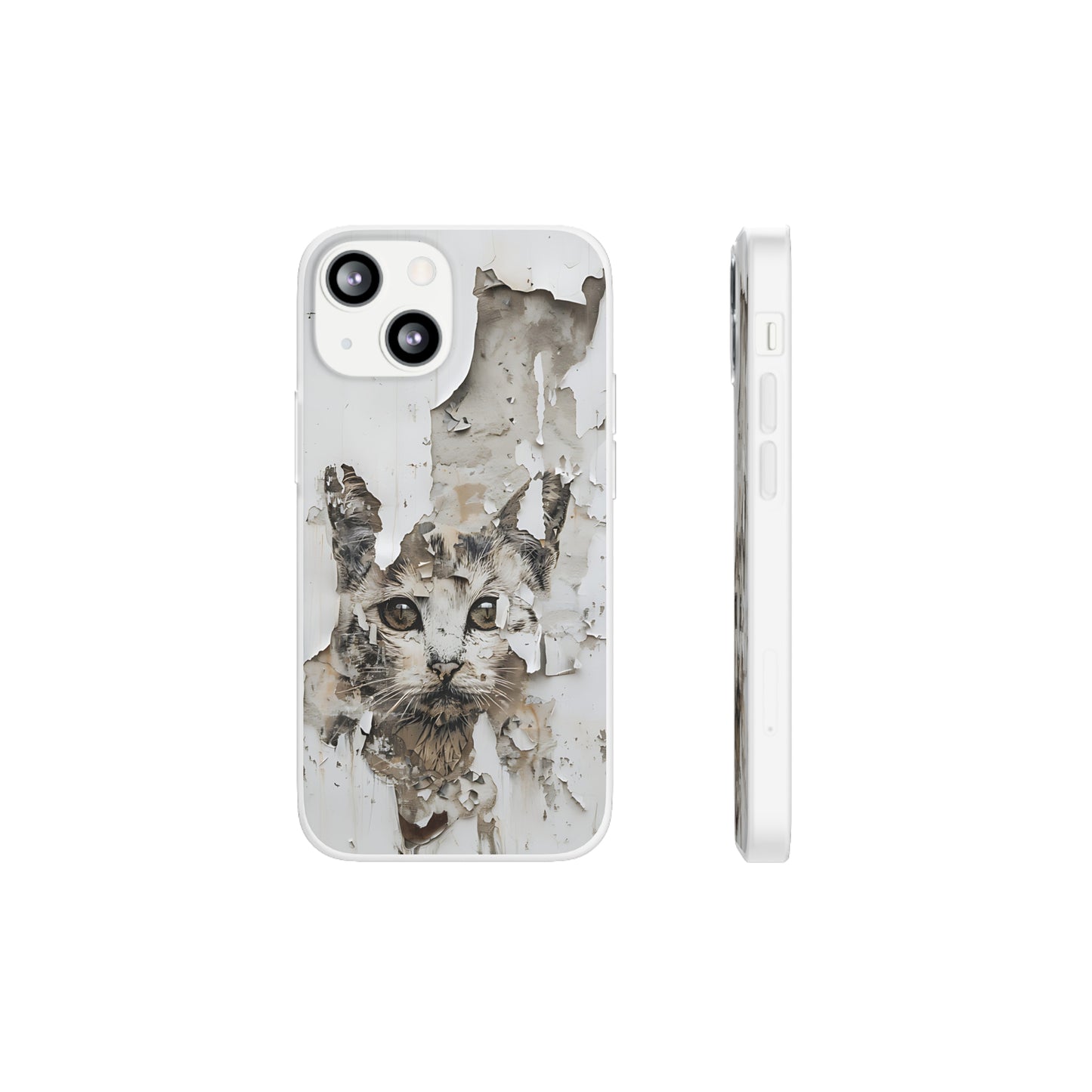 Vhils inspired grafitti Cat Phone Case