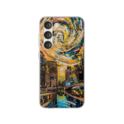 Van Gogh inspired City scene | iPhone/Samsung | Slimline Phone Case