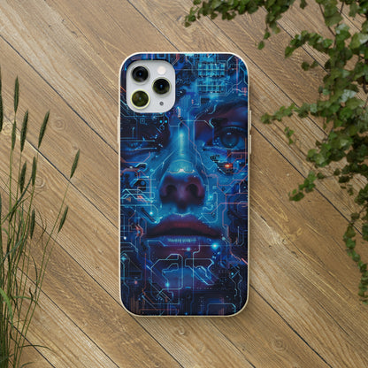 Cyberpunk woman Biodegradable Phone Case | iPhone / Samsung