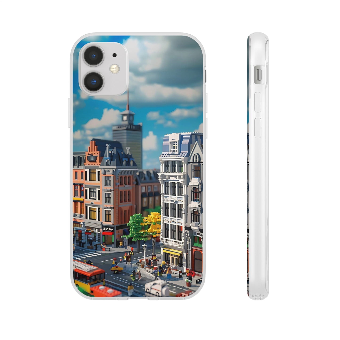 Lego style street scene protective phone case