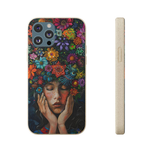 Flower woman Biodegradable Phone Case | iPhone / Samsung